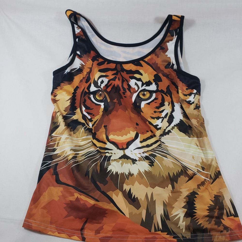 Tiger Print‎ Tank Top and Shorts Set Loungewear Activewear XL - Picture 7 of 8